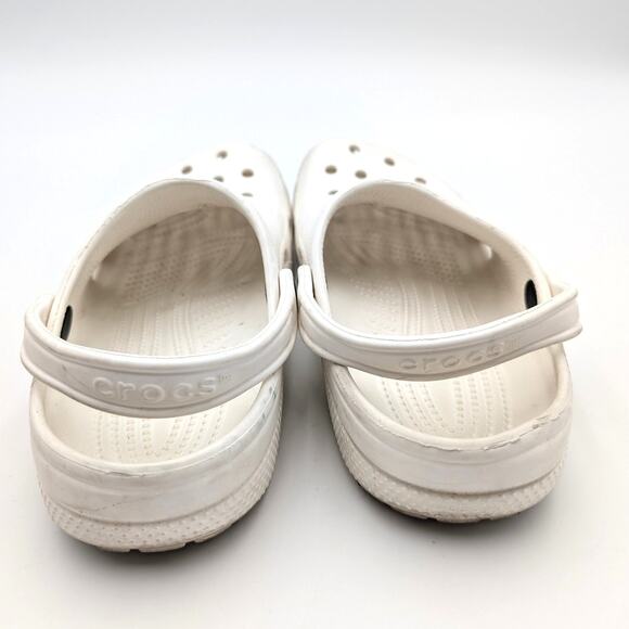Crocs Classic Clogs Ankle Strap Round Toe Slip On Shoes Kids White Size J6 EU22 - Picture 4 of 10